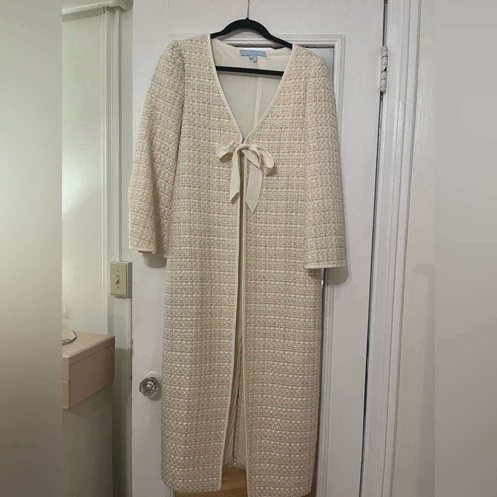 Hill House Lou Lou Duster in Tweed Cream, S